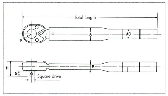 Cần siết lực QSPK (2N.m ~ 420N.m) lực đặt sẵn, chuôi kim loại